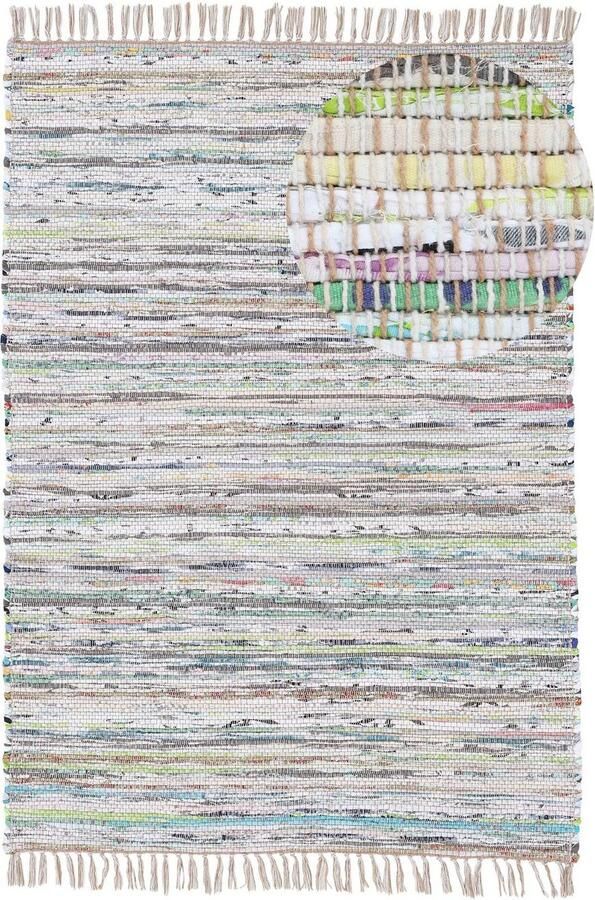 Carpetfine Vloerkleed Kelim Chindi omkeerbaar tapijt handgeweven patchwork tapijt met franjes ook verkrijgbaar in loperformaten - Foto 4