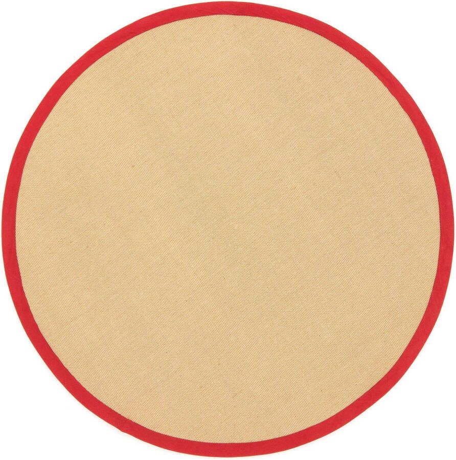 Carpetfine Sisalkleed Sisal met gekleurd randdessin antislip achterzijde