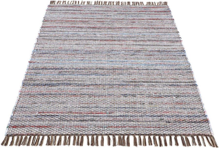 Carpetfine Vloerkleed Kelim Chindi handgeweven patchwork tapijt met franjes ook verkrijgbaar in loperformaten - Foto 6