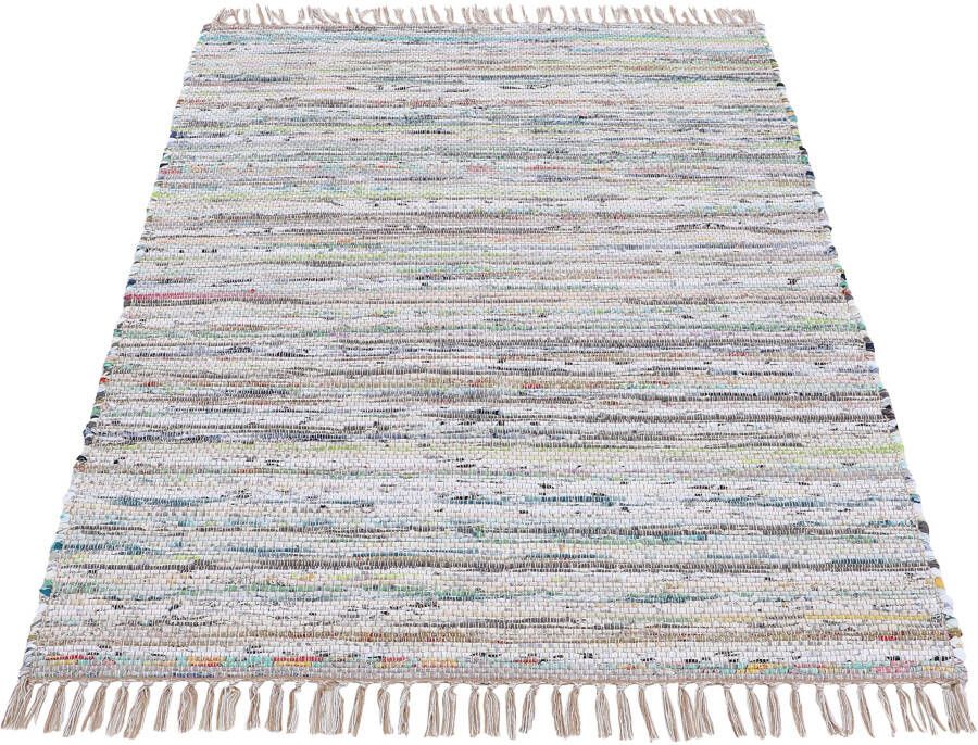 Carpetfine Vloerkleed Kelim Chindi omkeerbaar tapijt handgeweven patchwork tapijt met franjes ook verkrijgbaar in loperformaten - Foto 6