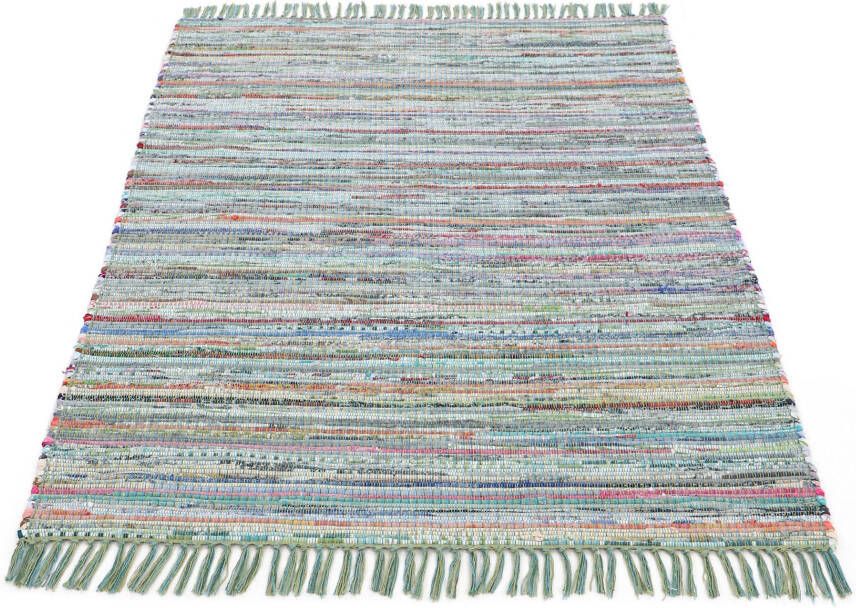 Carpetfine Vloerkleed Kelim Chindi handgeweven patchwork tapijt met franjes ook verkrijgbaar in loperformaten - Foto 6