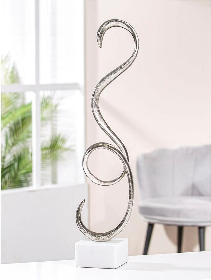 Casablanca by Gilde Decoratief object Spiraal op marmeren basis (1 stuk) - Foto 3