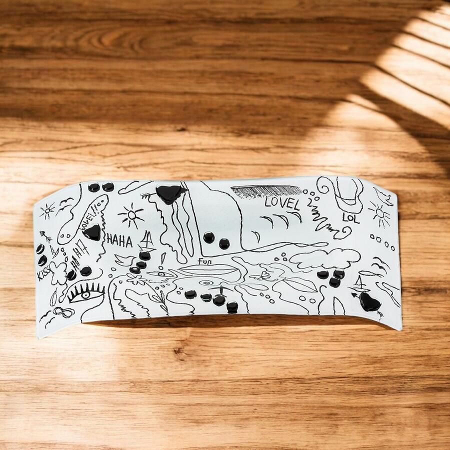 Casablanca by Gilde Decoratieve Schaal Modern Art wit H.5 cm (1 stuk) - Foto 4