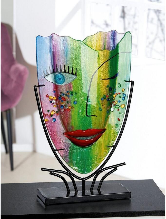Casablanca by Gilde Siervaas Amour Vase aus Glas (1 stuk) - Foto 2