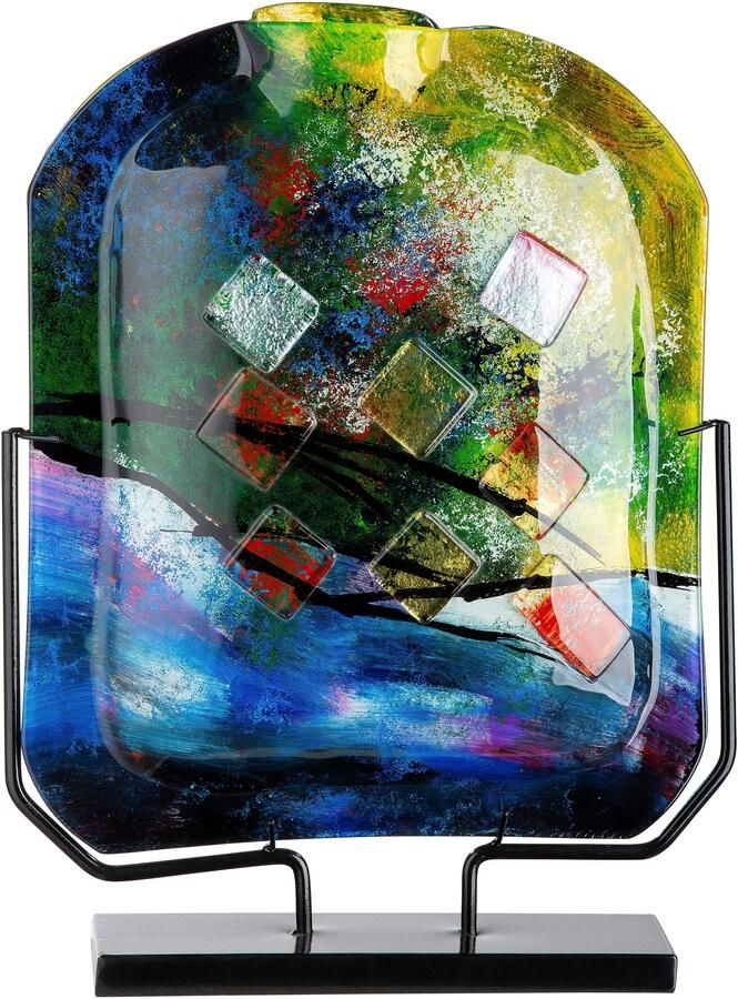 Casablanca by Gilde Siervaas Carré decoratieve vaas van glas decoratieobject (1 stuk) - Foto 2