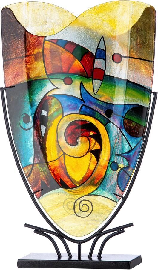 Casablanca by Gilde Siervaas Verona decoratieve vaas van glas decoratieobject (1 stuk)