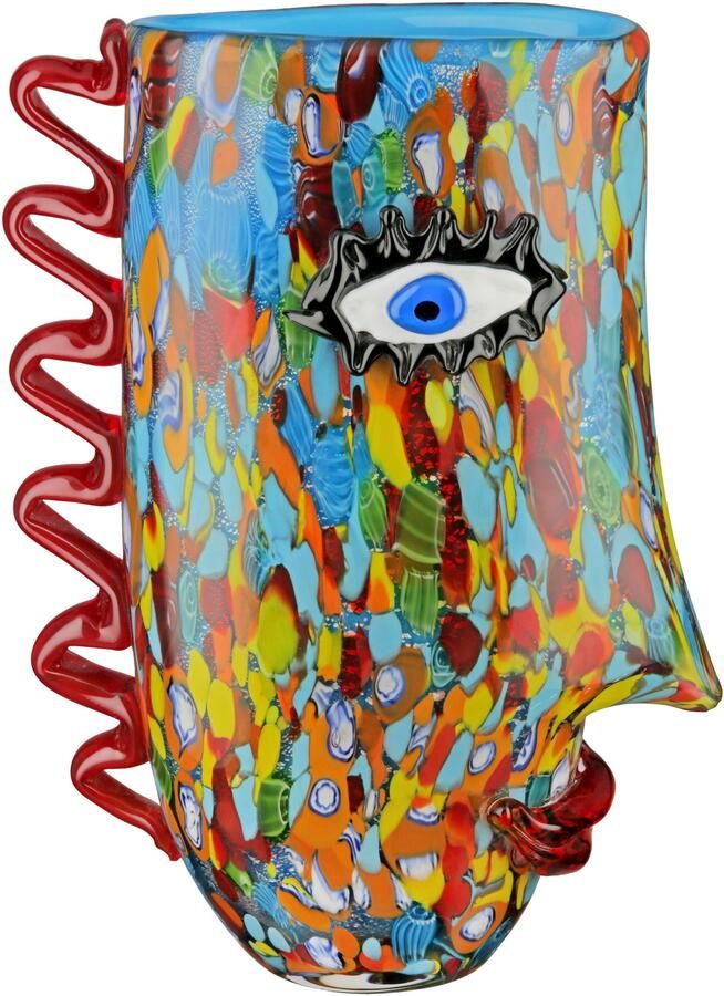 Casablanca by Gilde Tafelvaas Froozen doorzichtig en mondgeblazen van glas hoogte ca. 30 cm - Foto 2