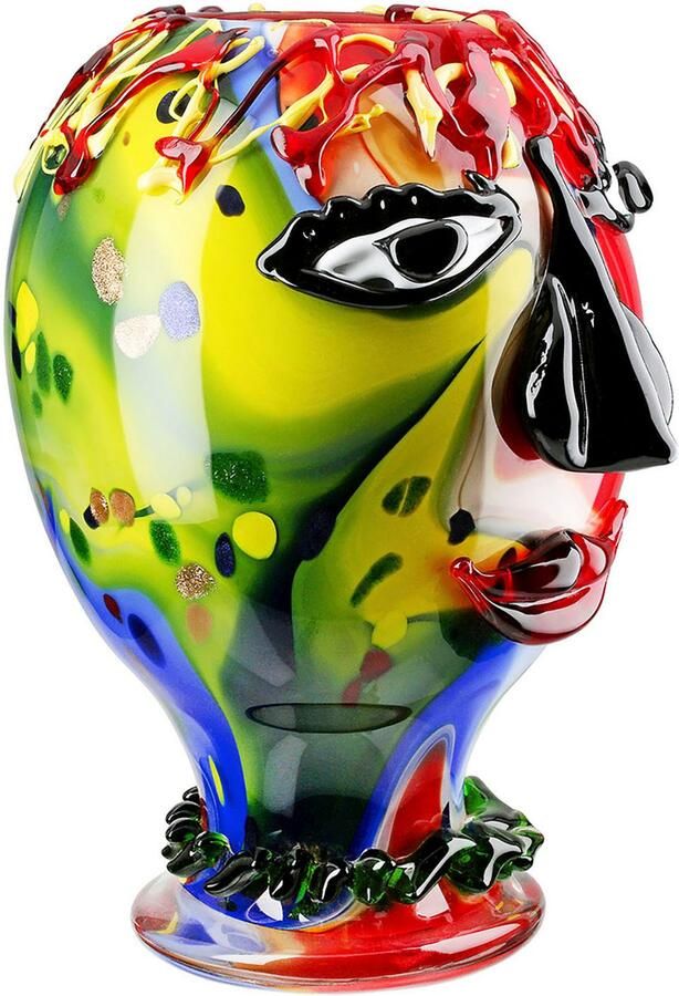 Casablanca by Gilde Tafelvaas Gezichtvaas Andrew meerkleurig H.29 cm (1 stuk) - Foto 4