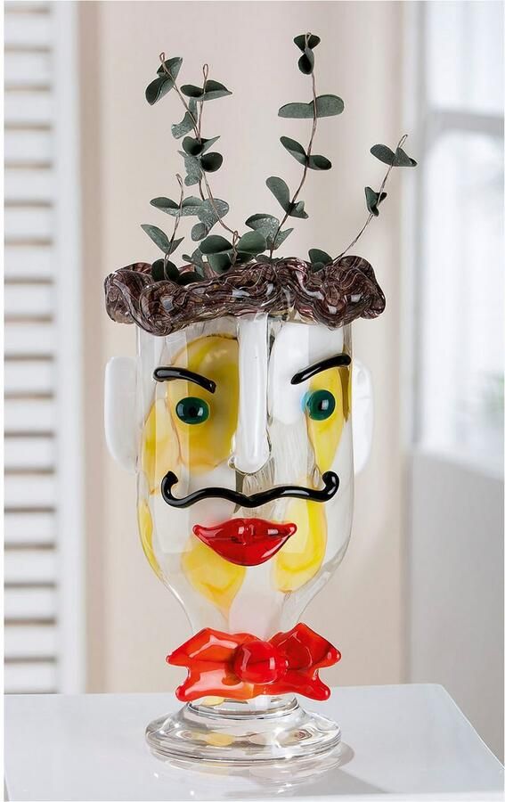 Casablanca by Gilde Tafelvaas Glasart designvaas "Alfredo" van glas doorgekleurd handgemaakt en mondgeblazen (1 stuk)