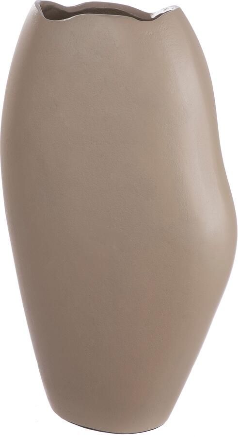 Casablanca by Gilde Tafelvaas Helena decoratieve vaas van aluminium met golvende rand hoogte ca. 33 cm (1 stuk) - Foto 2