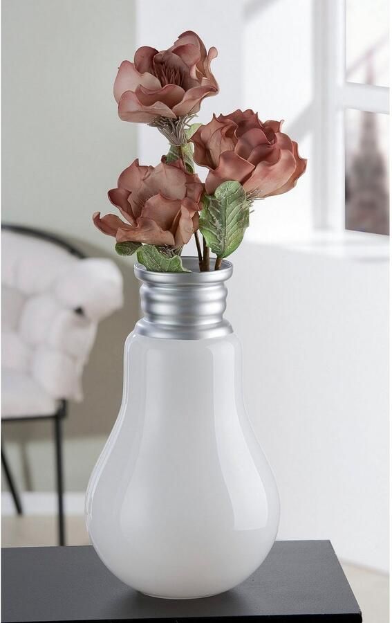 Casablanca by Gilde Tafelvaas Retro Vaas van glas hoogte ca. 36 cm (1 stuk)