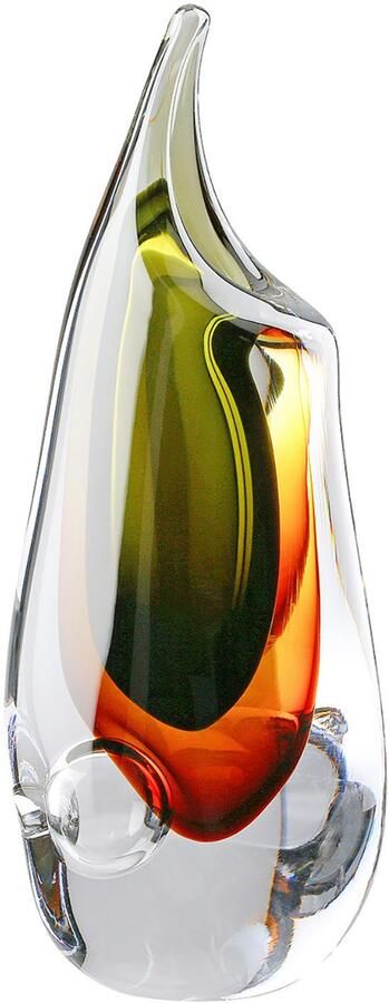 Casablanca by Gilde Tafelvaas Vaas "Finesse" bruin groen helder H.30 cm (1 stuk) - Foto 4