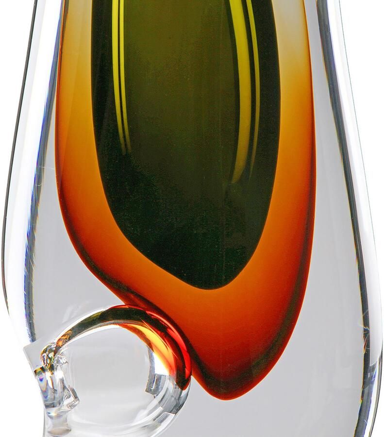 Casablanca by Gilde Tafelvaas Vaas "Finesse" bruin groen helder H.30 cm (1 stuk)