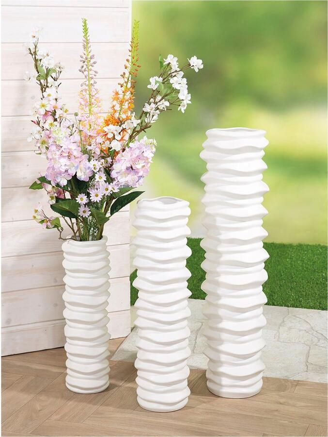 Casablanca by Gilde Vloervaas Bodenvase "Rillo" (1 stuk) - Foto 3