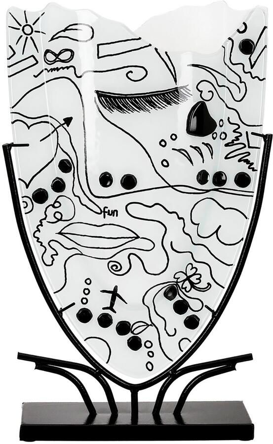 Casablanca by Gilde Vloervaas Vaas Modern Art wit H.49 cm (1 stuk) - Foto 6