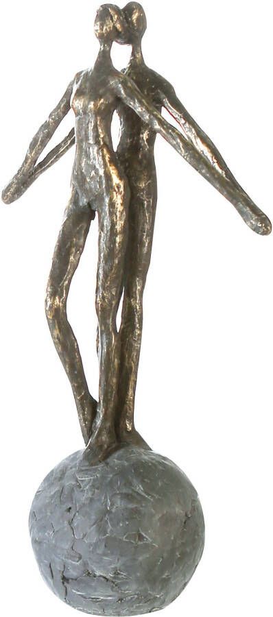 Casablanca by Gilde Decoratief figuur Sculptuur Encourage Decoratief object hoogte 37 cm paartje met teksthanger woonkamer (1 stuk) - Foto 1