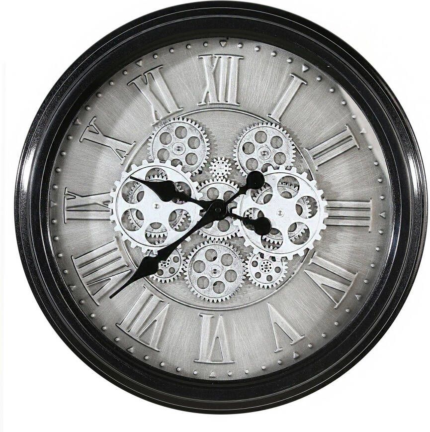 Casablanca by Gilde Wandklok Factona antiek zilverkleur zwart (1-delig)