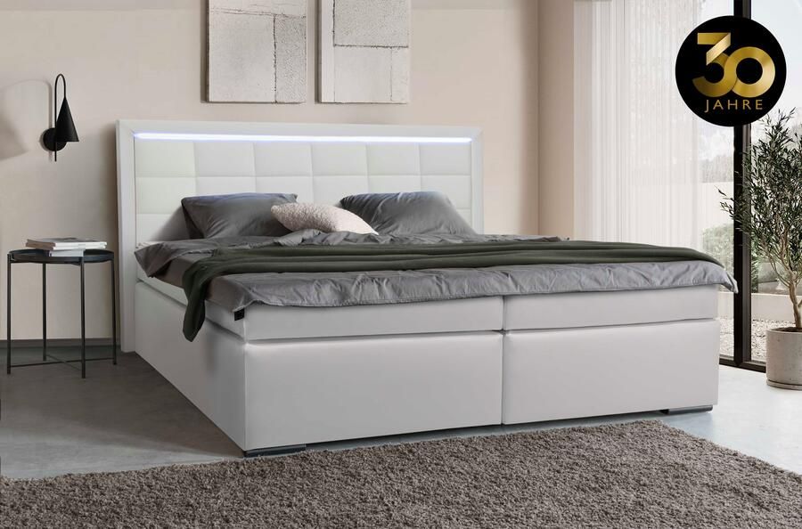 COLLECTION AB Boxspring 30 jaar jubileummodel Athena in h2 h3 & h4 naar keuze met ledstrip