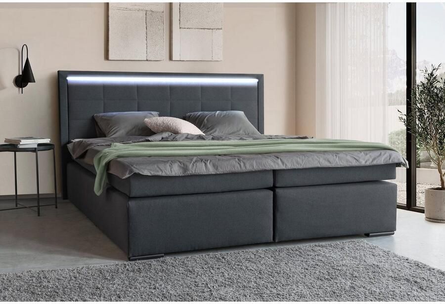 COLLECTION AB Boxspring 30 jaar jubileummodel Athena in h2 h3 & h4 naar keuze met ledstrip - Foto 2