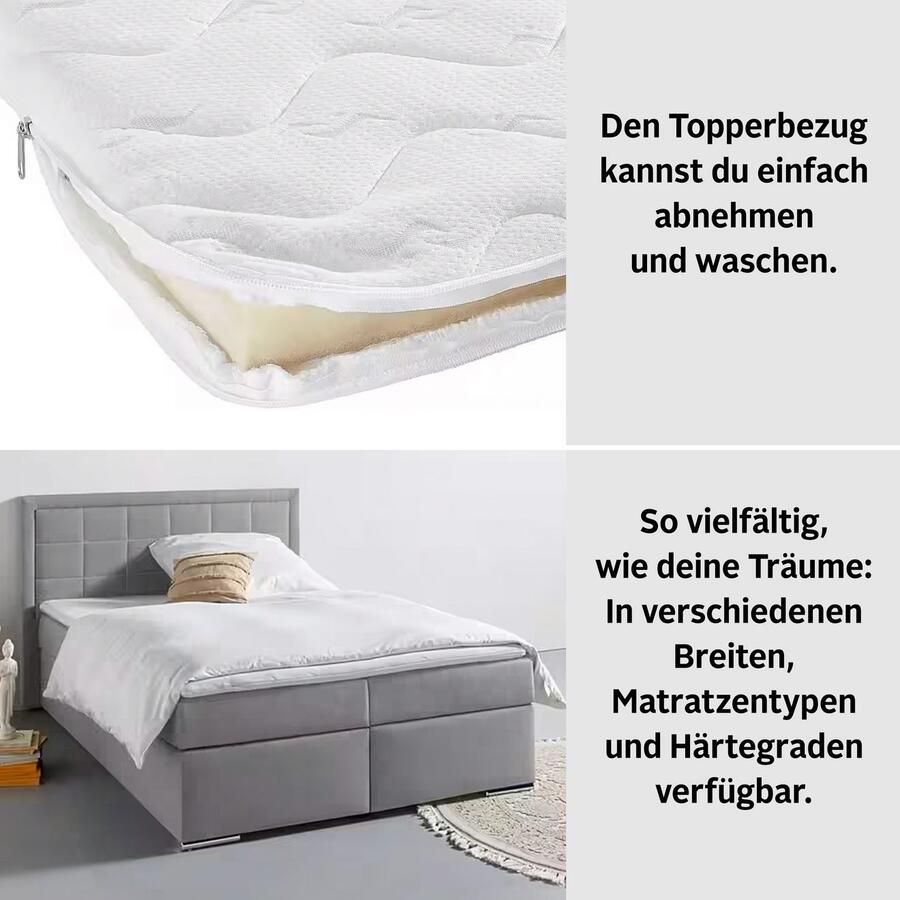 COLLECTION AB Boxspring Athena OTTOs Choice Topseller optioneel met bedkist inclusief topper bij uitvoering met matras in hardheden h2 h3 h4