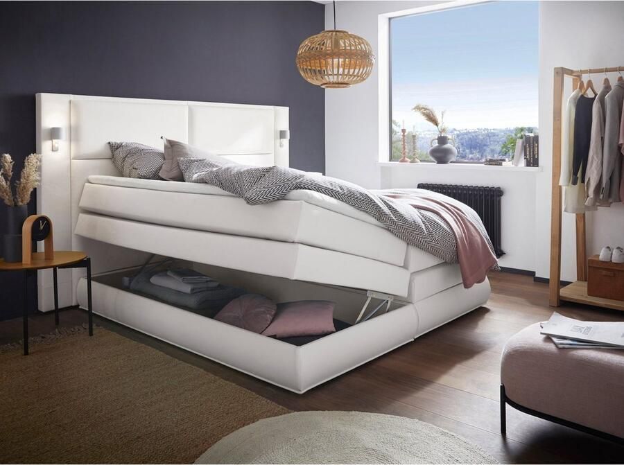 COLLECTION AB Boxspring Copenhagen inclusief bedkist topmatras naar keuze met ledverlichting - Foto 6