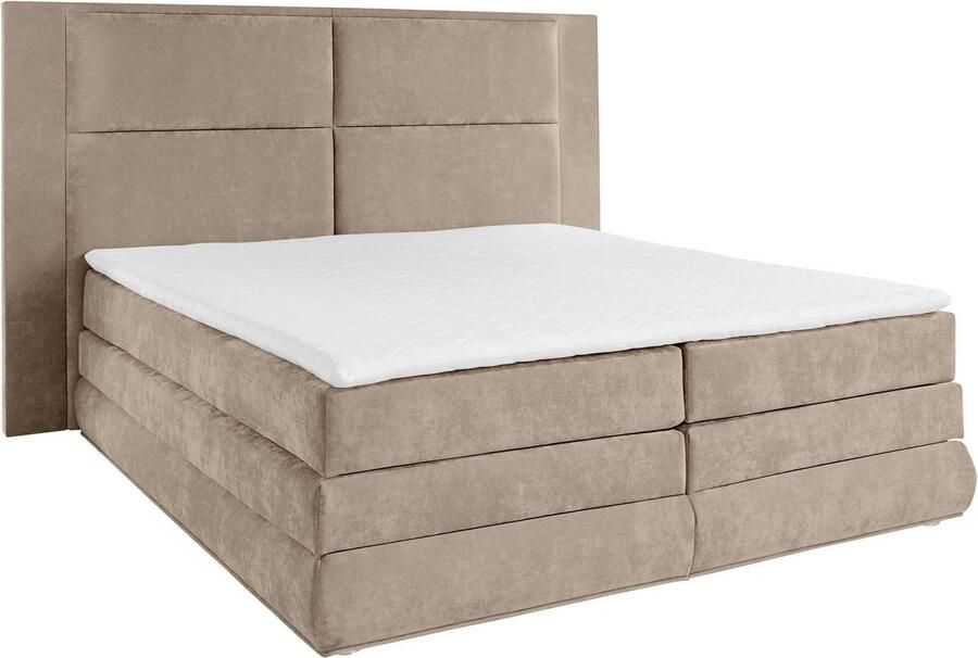 COLLECTION AB Boxspring Copenhagen inclusief bedkist topmatras naar keuze met ledverlichting