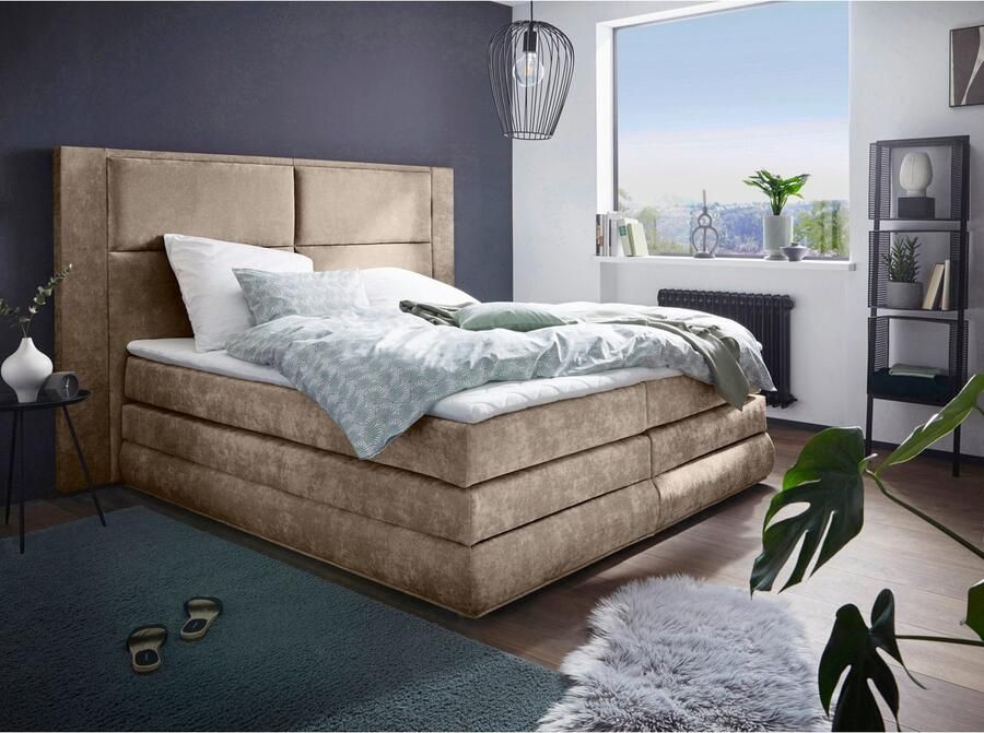 COLLECTION AB Boxspring Copenhagen inclusief bedkist topmatras naar keuze met ledverlichting - Foto 6