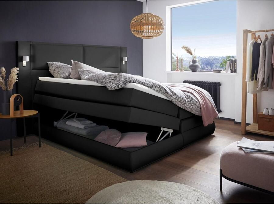 COLLECTION AB Boxspring Copenhagen inclusief bedkist topmatras naar keuze met ledverlichting - Foto 6