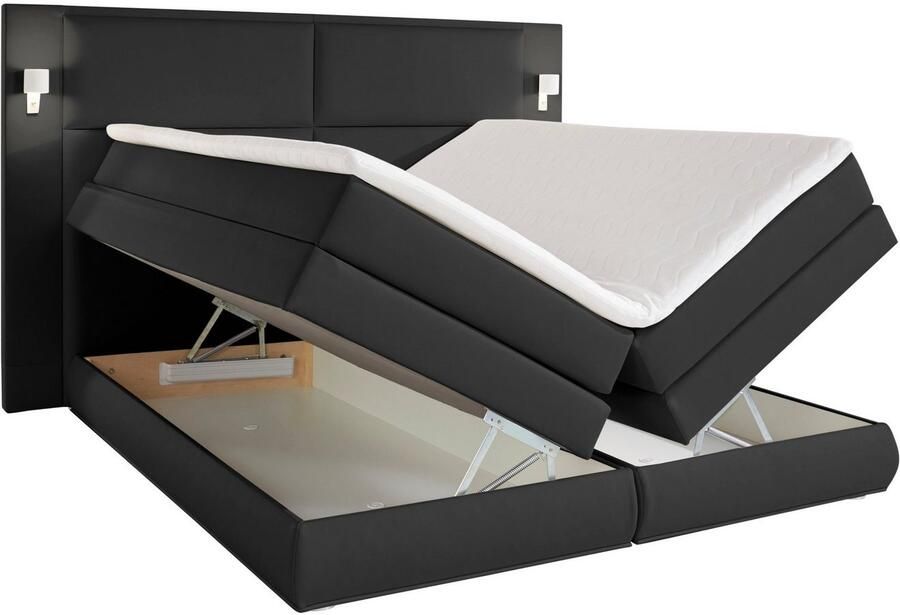 COLLECTION AB Boxspring Copenhagen inclusief bedkist topmatras naar keuze met ledverlichting - Foto 11