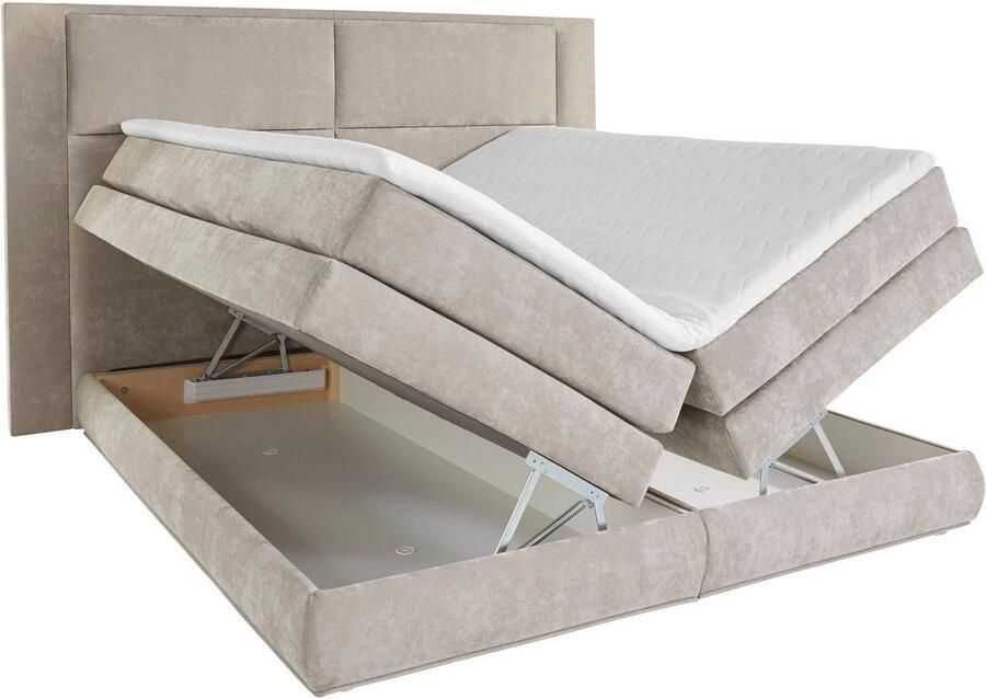 COLLECTION AB Boxspring Copenhagen inclusief bedkist topmatras naar keuze met ledverlichting - Foto 6