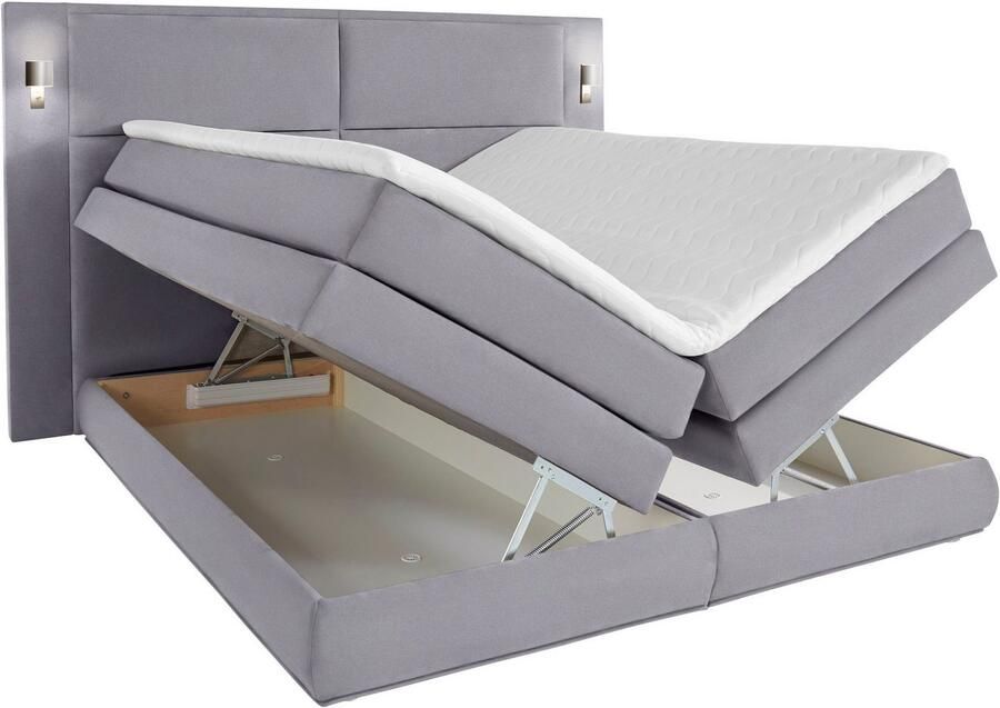 COLLECTION AB Boxspring Copenhagen inclusief bedkist topmatras naar keuze met ledverlichting - Foto 7