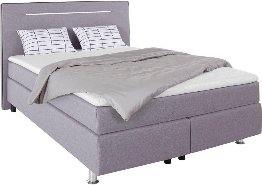 COLLECTION AB Boxspring London inclusief topper en kussens met LED-verlichting Boxspringbed verkrijgbaar in 90cmx200cm 140cmx200cm & 180cmx200cm - Foto 2