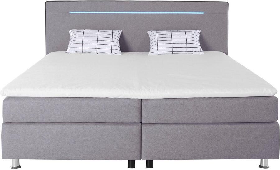 COLLECTION AB Boxspring London inclusief topper en kussens met LED-verlichting Boxspringbed verkrijgbaar in 90cmx200cm 140cmx200cm & 180cmx200cm - Foto 2