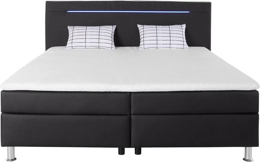 COLLECTION AB Boxspring London inclusief topper en kussens met LED-verlichting Boxspringbed verkrijgbaar in 90cmx200cm 140cmx200cm & 180cmx200cm - Foto 4