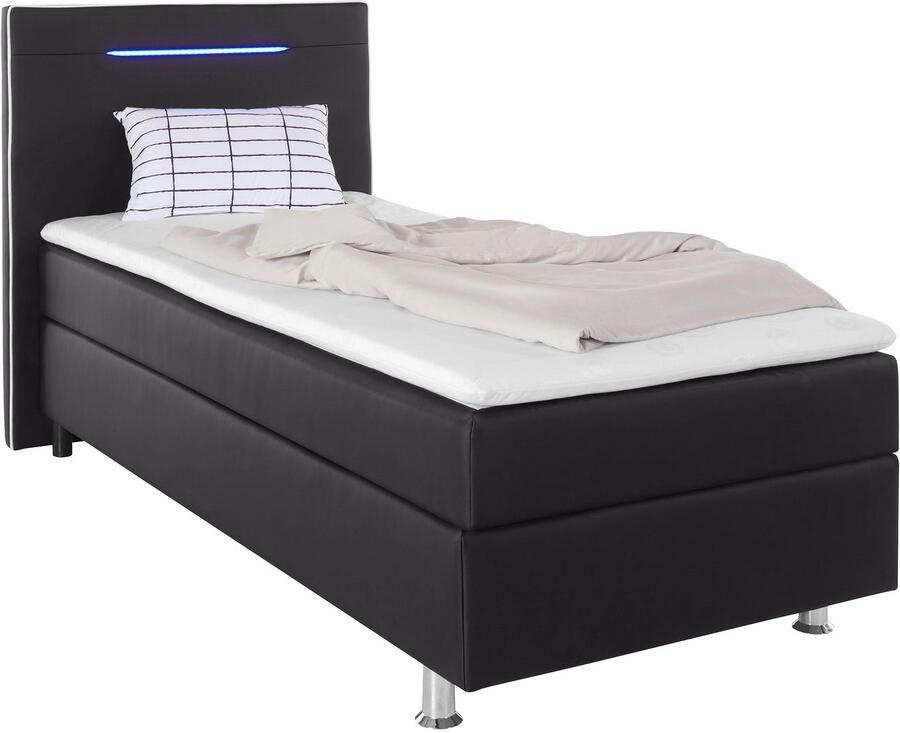 COLLECTION AB Boxspring London inclusief topper en kussens met LED-verlichting Boxspringbed verkrijgbaar in 90cmx200cm 140cmx200cm & 180cmx200cm - Foto 2