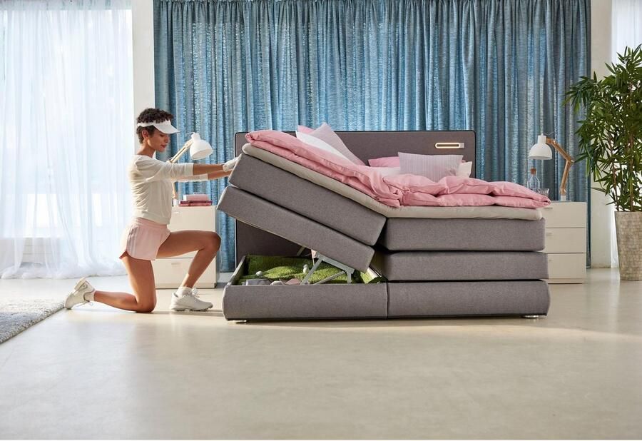 COLLECTION AB Boxspring Ninoni incl. bedlade topper en optioneel met led-verlichting - Foto 10