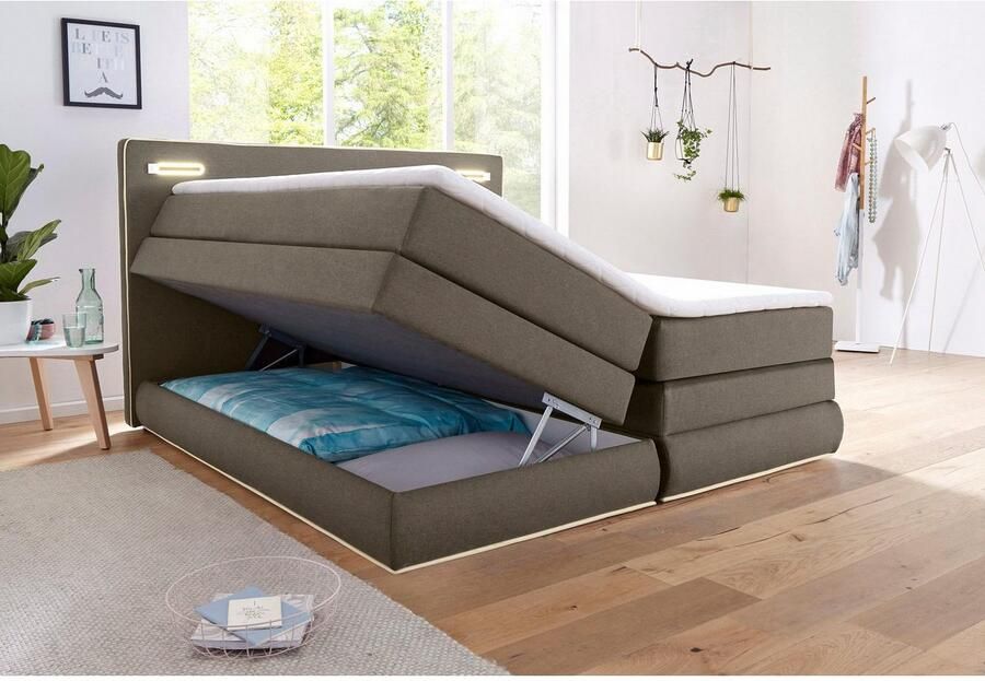 COLLECTION AB Boxspring Ninoni incl. bedlade topper en optioneel met led-verlichting - Foto 8