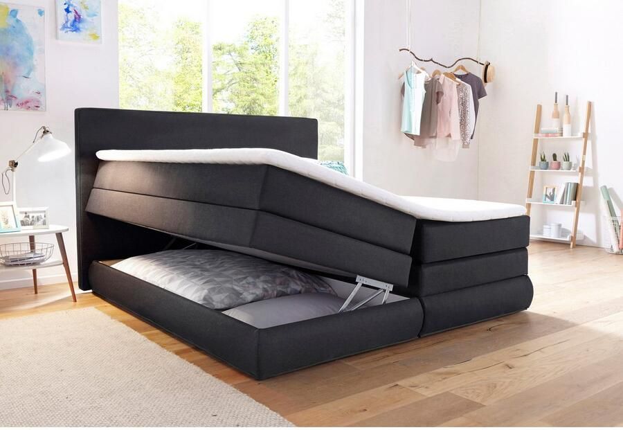 COLLECTION AB Boxspring Ninoni incl. bedlade topper en optioneel met led-verlichting - Foto 4