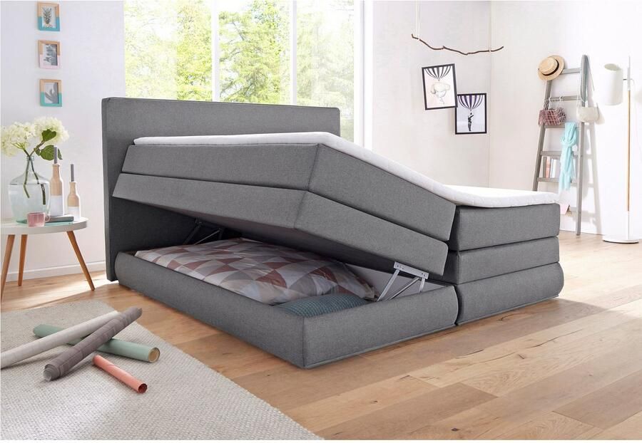 COLLECTION AB Boxspring Ninoni incl. bedlade topper en optioneel met led-verlichting - Foto 5