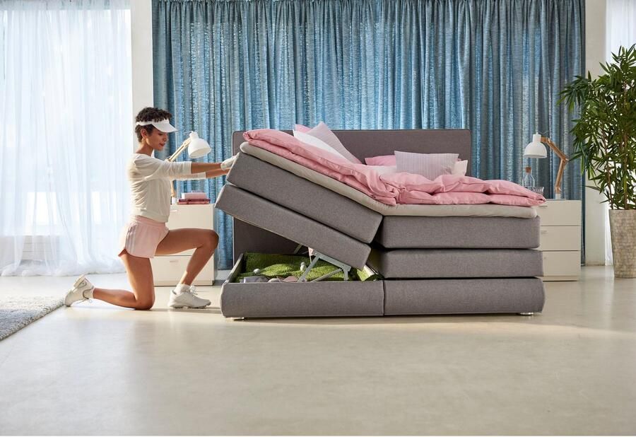 COLLECTION AB Boxspring Ninoni incl. bedlade topper en optioneel met led-verlichting - Foto 7