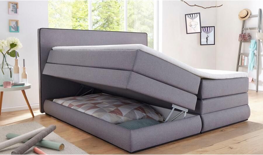 COLLECTION AB Boxspring Ninoni incl. bedlade topper en optioneel met led-verlichting - Foto 7