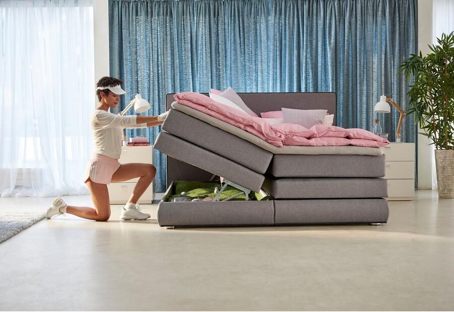 COLLECTION AB Boxspring Ninoni incl. bedlade topper en optioneel met led-verlichting - Foto 5