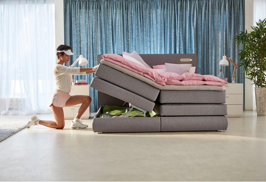 COLLECTION AB Boxspring Ninoni incl. bedlade topper en optioneel met led-verlichting - Foto 7