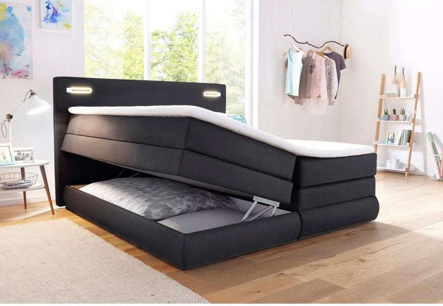 COLLECTION AB Boxspring Ninoni incl. bedlade topper en optioneel met led-verlichting - Foto 4