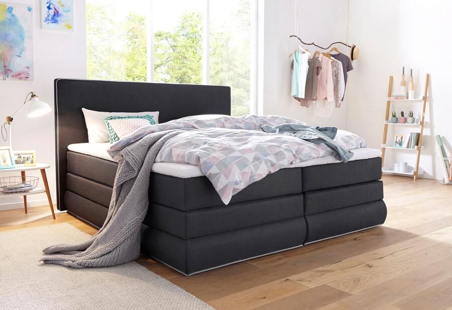 COLLECTION AB Boxspring Ninoni incl. bedlade topper en optioneel met led-verlichting - Foto 4