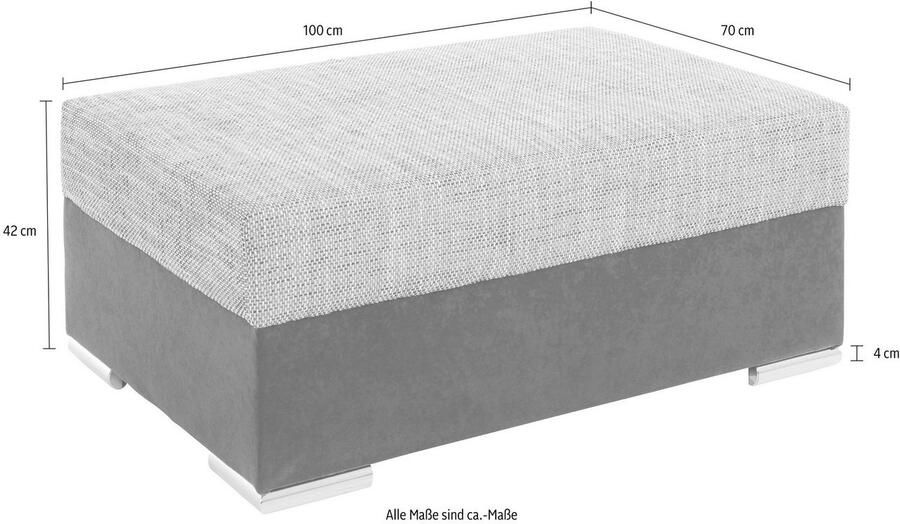 COLLECTION AB Hocker John Vrij in de ruimte te plaatsen optioneel met bonellfeder - Foto 3