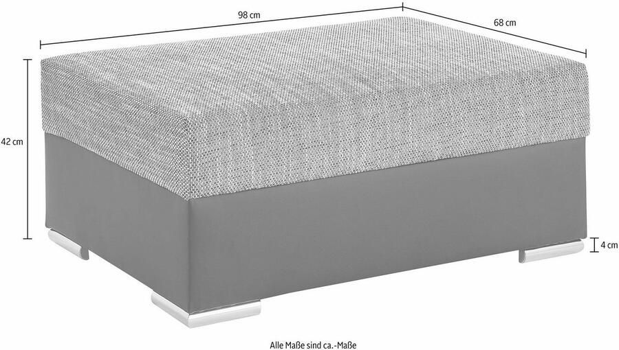 COLLECTION AB Hocker John Vrij in de ruimte te plaatsen optioneel met bonellfeder - Foto 4