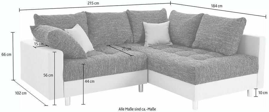 COLLECTION AB Hoekbank Antonia L-vorm met veerkern en extra kruk - Foto 10