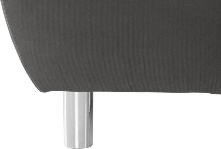 COLLECTION AB Hoekbank (Besparingsset) Innsbruck L-vorm en poef Hoekbank en hocker récamier links of rechts te monteren (voordeelset) - Foto 2