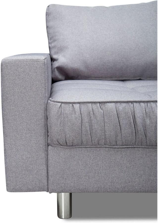 COLLECTION AB Hoekbank Cannes L-vorm met hocker inclusief slaapfunctie - Foto 4